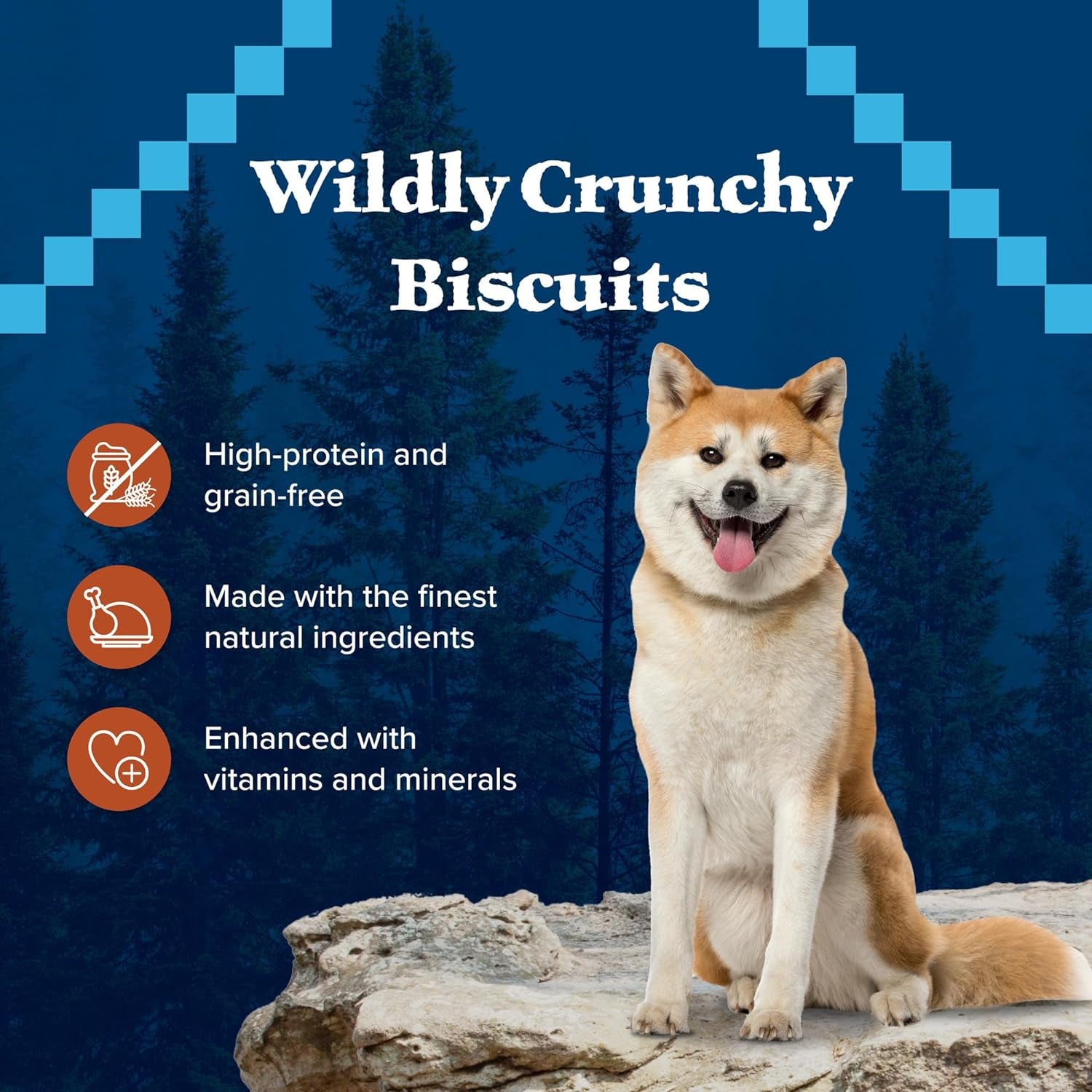 Wilderness Trail Treats Grain Free Biscuits Crunchy Dog Treats