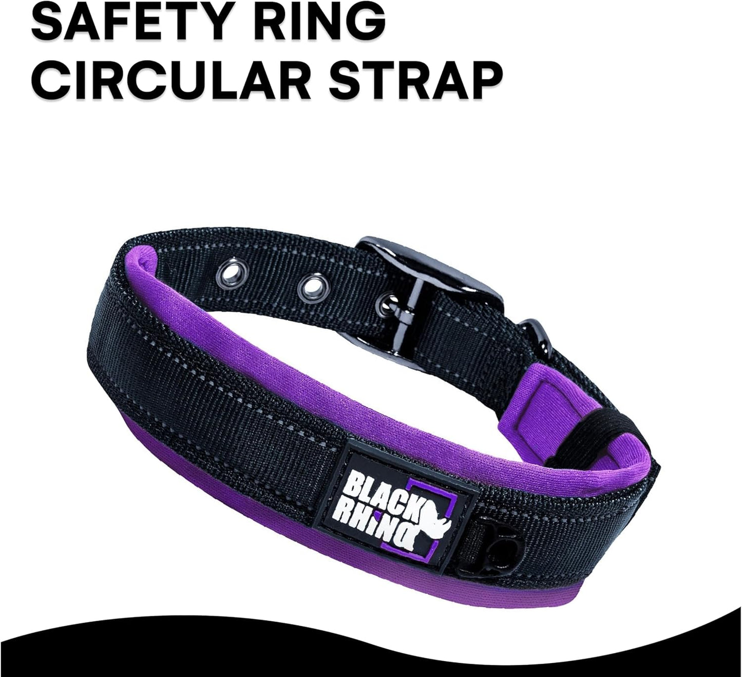 - the Comfort Collar Ultra Soft Neoprene Padded Dog Collar for All Breeds - Heavy Duty Adjustable Reflective Weatherproof (Medium, Purple/Bl)