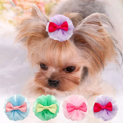 Pinzas Para El Pelo Con Forma De Corona De Perlas De Imitación Para Mascotas, Horquillas Para Cachorros, Accesorios De Aseo, Decoración Para Perros Y Gatos Pequeños