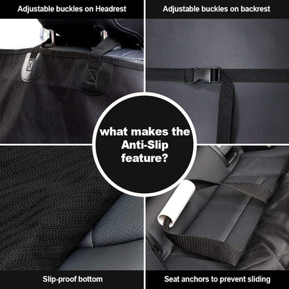 Dog Seat Cover Cars Trucks Suvs, Thick 600D Heavy Duty Pets Car Seat Cover, Waterproof & Wear-Resistant Durable Nonslip Backing & Hammock Convertible