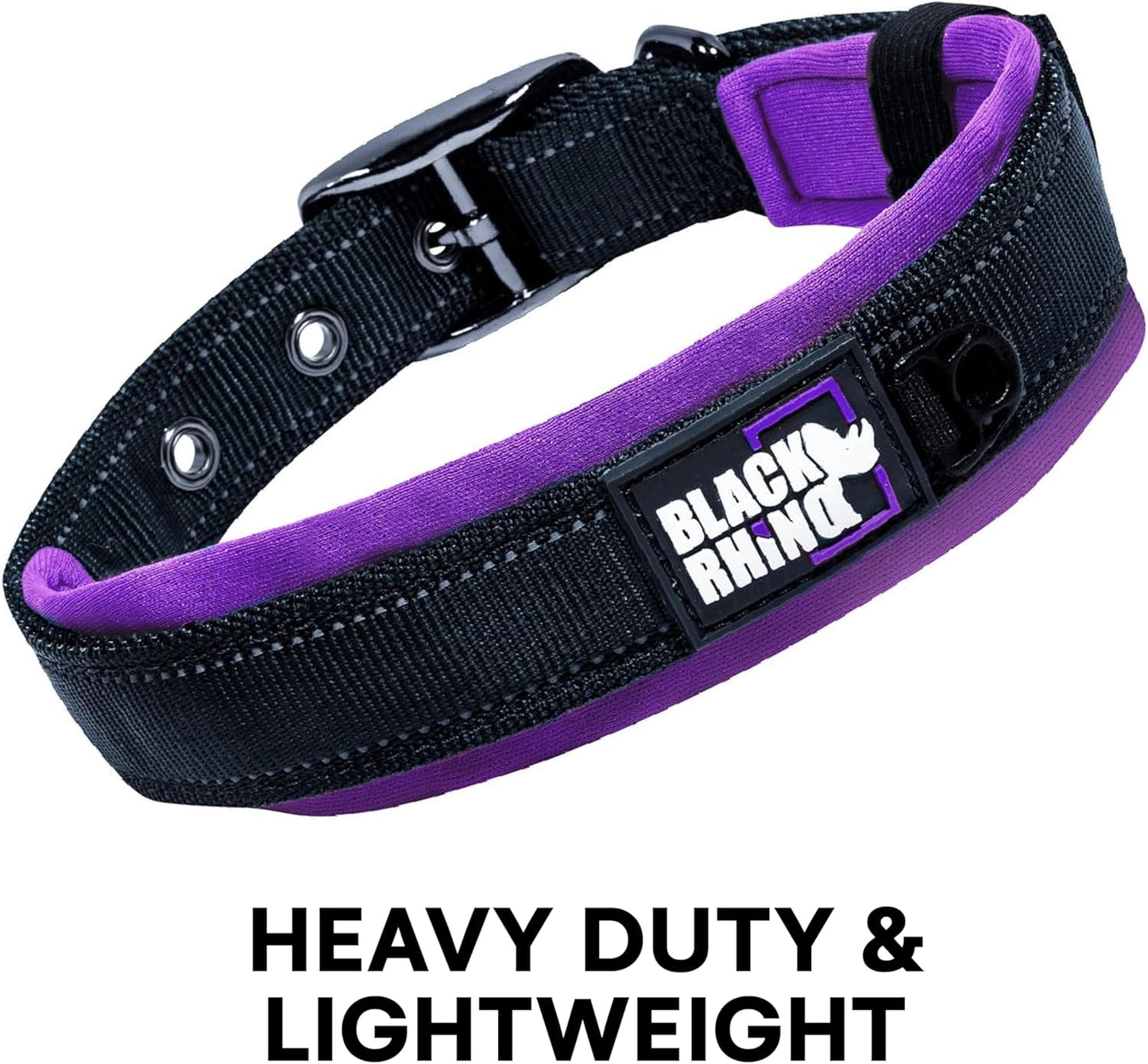 - the Comfort Collar Ultra Soft Neoprene Padded Dog Collar for All Breeds - Heavy Duty Adjustable Reflective Weatherproof (Medium, Purple/Bl)