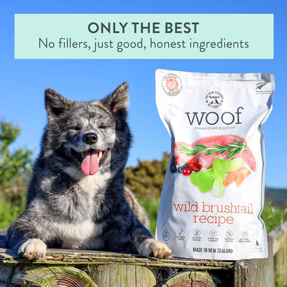 WOOF Freeze Dried Raw Dog Food, Mixer, or Topper, or Treat - High Protein, Natural, Limited Ingredient Recipe