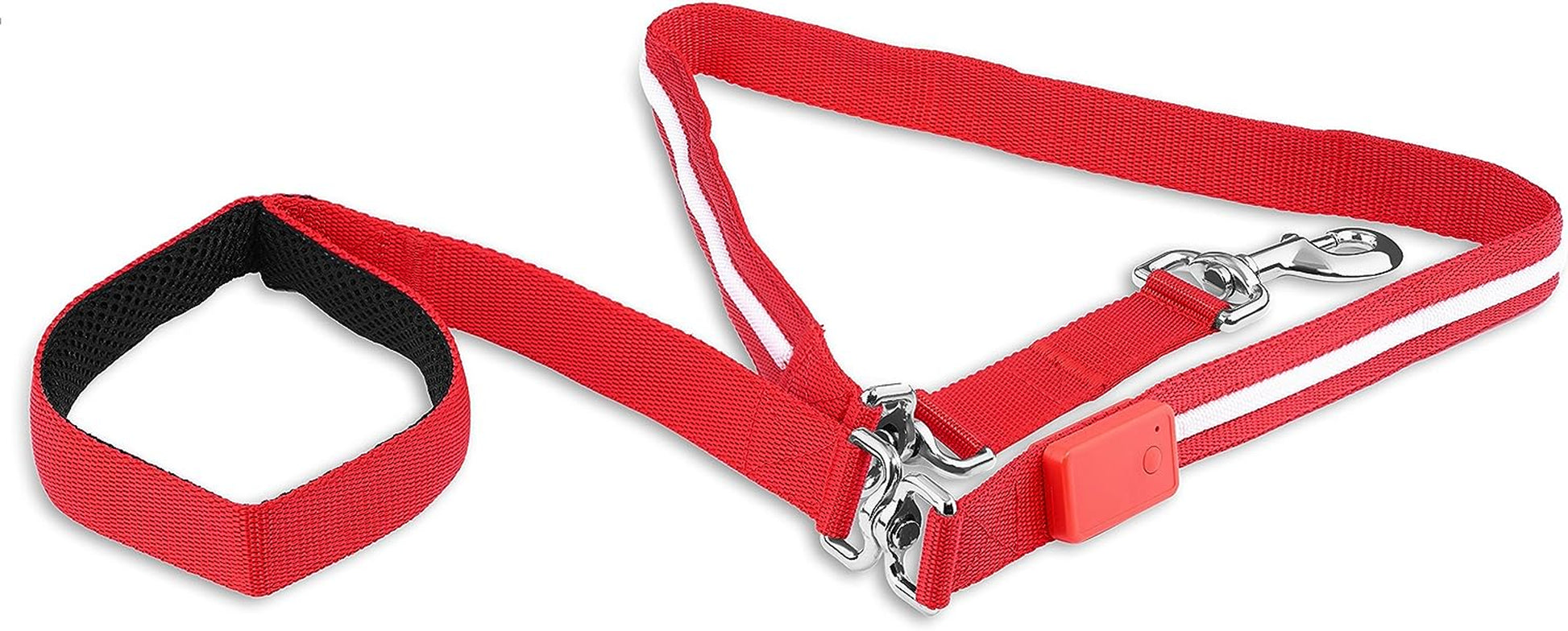 ' Safety LED Dog Leash - USB Rechargeable Flashing Light, 6 Ft, Water Resistant – Avoid Danger – Red